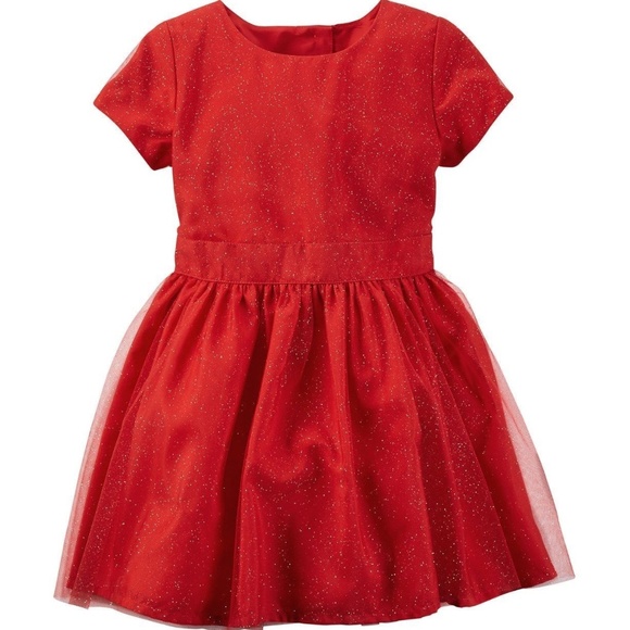 Carter's Other - Red Tulle Sparkle Party Christmas Dress 24 Mo.